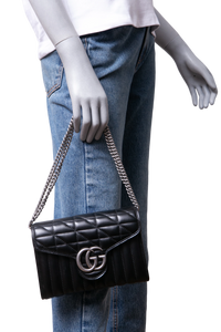 GUCCI GG MARMONT MATELASSE SMALL BLACK
