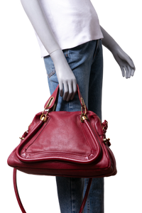 CHLOÉ PARATY MEDIUM BURGUNDY