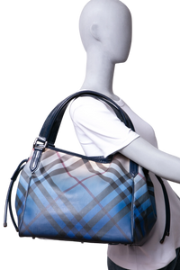 BURBERRY OMBRE SUPERNOVA CHECK BILTMORE TOTE BLUE