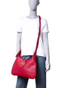 GUCCI APHRODITE MEDIUM LEATHER RED