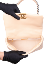 CHANEL 19 SMALL FLAP BAG LAMBSKIN CREAM 2025