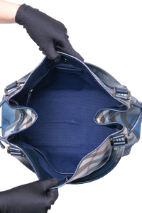 BURBERRY OMBRE SUPERNOVA CHECK BILTMORE TOTE BLUE