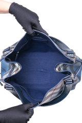 BURBERRY OMBRE SUPERNOVA CHECK BILTMORE TOTE BLUE