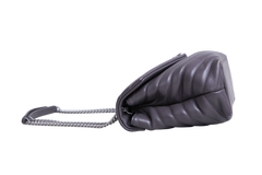 YSL LOULOU MEDIUM CHEVRON GRAY