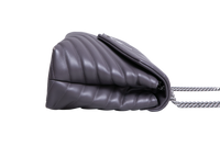 YSL LOULOU MEDIUM CHEVRON GRAY