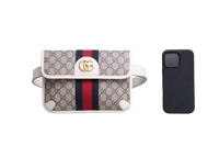 GUCCI BELT BAG OPHIDIA WEB CANVAS GG SUPREME OFF WHITE