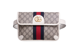 GUCCI BELT BAG OPHIDIA WEB CANVAS GG SUPREME OFF WHITE