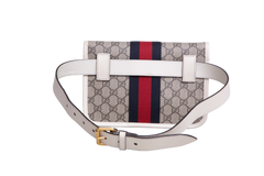 GUCCI BELT BAG OPHIDIA WEB CANVAS GG SUPREME OFF WHITE
