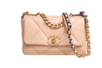 CHANEL 19 SMALL FLAP BAG LAMBSKIN CREAM 2025