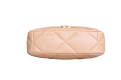 CHANEL 19 SMALL FLAP BAG LAMBSKIN CREAM 2025