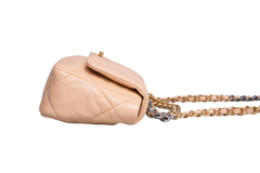 CHANEL 19 SMALL FLAP BAG LAMBSKIN CREAM 2025