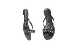 VALENTINO SANDAL JELLY RUBBER THONG BLACK - 35 BR