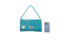 MIU MIU QUILTED NAPPA SWAROVSKI SKY BLUE