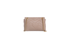 GUCCI GG MARMONT FLAP MEDIUM TAN BEIGE