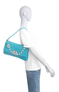 MIU MIU QUILTED NAPPA SWAROVSKI SKY BLUE