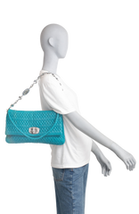 MIU MIU QUILTED NAPPA SWAROVSKI SKY BLUE