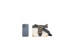 PRADA CAHIER CITY CALF BLACK & WHITE