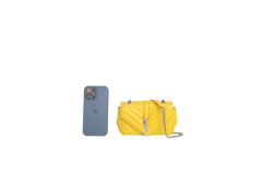 YSL CLASSIC BABY COLLEGE FLAP CHEVRON YELLOW