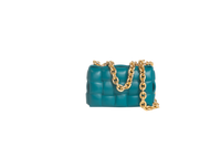 BOTTEGA PADDED CASSETTE BAG BLUE TIFFANY