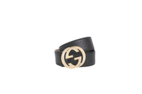 GUCCI CINTO GUCCISSIMA INTERLOCKING BLACK