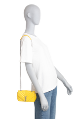 YSL CLASSIC BABY COLLEGE FLAP CHEVRON YELLOW