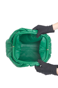 BOTTEGA THE POUCH CLUTCH FLAG GRASS INTRECCIATO