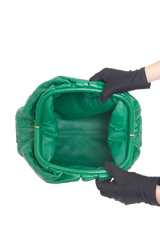 BOTTEGA THE POUCH CLUTCH FLAG GRASS INTRECCIATO