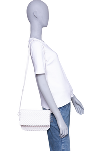 BOTTEGA COBBLE MESSENGER NAPPA INTRECCIATO WHITE