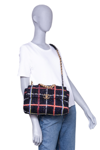 CHANEL 19 FLAP TWEED LARGE MULTICOLOR