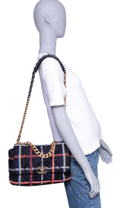 CHANEL 19 FLAP TWEED LARGE MULTICOLOR