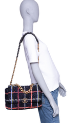 CHANEL 19 FLAP TWEED LARGE MULTICOLOR