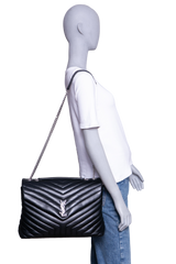 YSL LOULOU LARGE LEATHER BLACK