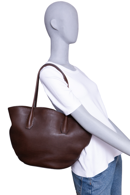 THE ROW ALGER LEATHER BROWN