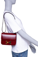 HERMÈS CONSTANCE 18 MIROIR VEAU BOX ROUGE H - GOLD HDWR