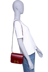 HERMÈS CONSTANCE 18 MIROIR VEAU BOX ROUGE H - GOLD HDWR