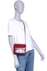 HERMÈS CONSTANCE 18 MIROIR VEAU BOX ROUGE H - GOLD HDWR