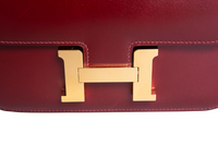 HERMÈS CONSTANCE 18 MIROIR VEAU BOX ROUGE H - GOLD HDWR