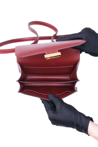 HERMÈS CONSTANCE 18 MIROIR VEAU BOX ROUGE H - GOLD HDWR