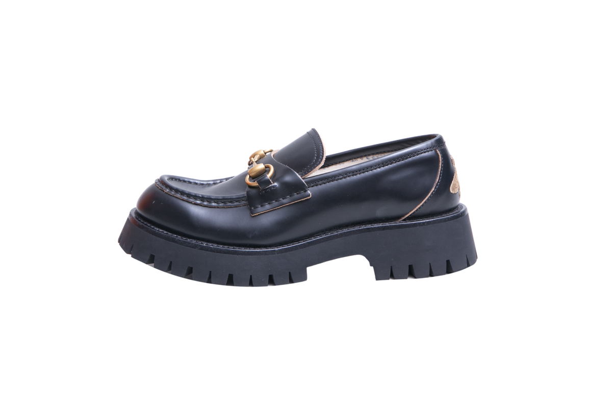 GUCCI LOAFER HORSEBIT LUG SOLE BLACK - 36 1/2 BR