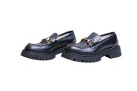 GUCCI LOAFER HORSEBIT LUG SOLE BLACK - 36 1/2 BR