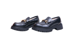 GUCCI LOAFER HORSEBIT LUG SOLE BLACK - 36 1/2 BR