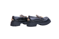 GUCCI LOAFER HORSEBIT LUG SOLE BLACK - 36 1/2 BR