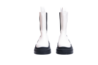 BOTTEGA BOOTS TIRE CHELSEA OFF-WHITE/BLACK - 36 BR