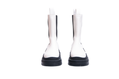 BOTTEGA BOOTS TIRE CHELSEA OFF-WHITE/BLACK - 36 BR