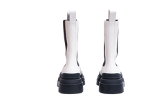 BOTTEGA BOOTS TIRE CHELSEA OFF-WHITE/BLACK - 36 BR