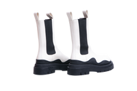 BOTTEGA BOOTS TIRE CHELSEA OFF-WHITE/BLACK - 36 BR
