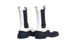 BOTTEGA BOOTS TIRE CHELSEA OFF-WHITE/BLACK - 36 BR