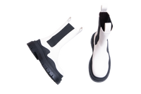 BOTTEGA BOOTS TIRE CHELSEA OFF-WHITE/BLACK - 36 BR