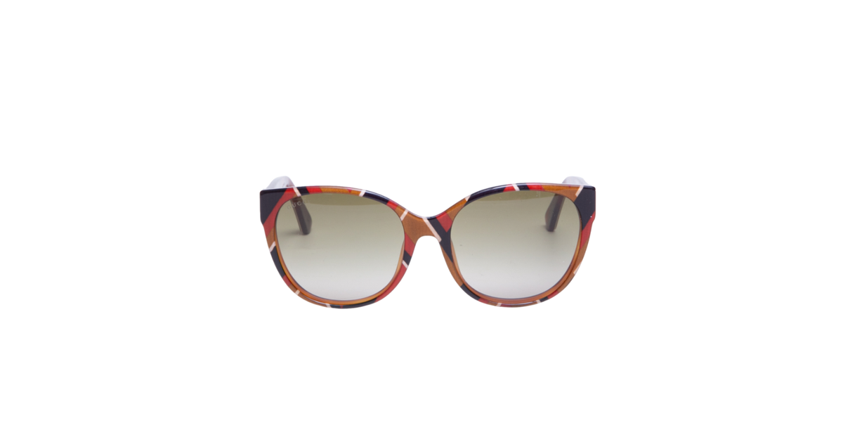 GUCCI CAT EYE BEE RADIANT BROWN ACETATE