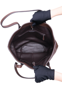 THE ROW ALGER LEATHER BROWN